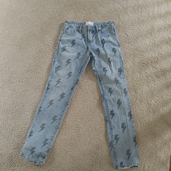 BLUE LIGHTNING TRUCKER LOW WAIST STRAIGHT LEG JEANS - Picture 1 of 3
